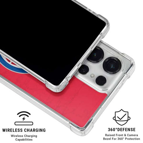 NBA Detroit Pistons Distressed Galaxy S25 Ultra Clear Case